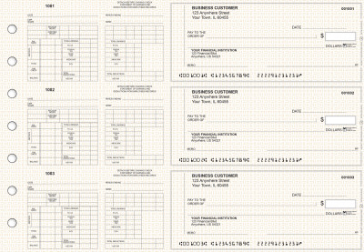 Tan Knit Multi-Purpose Counter Signature Business Checks | BU3-7TPM02-MPC