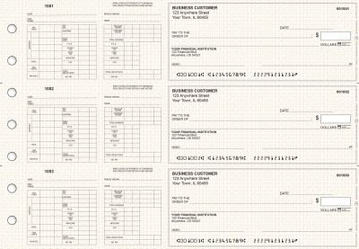 Tan Knit Multi-Purpose Hourly Voucher Business Checks | BU3-7TPM02-MPH