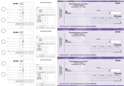 Purple Marble Itemized Disbursement Payroll Business Checks | BU3-7UMA01-IDP