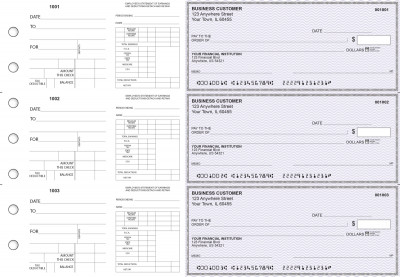 Purple Safety Dual Purpose Voucher Business Checks | BU3-7USF01-DPV