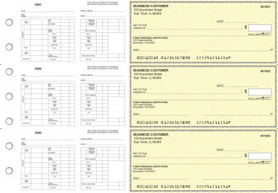 Yellow Safety Multi-Purpose Hourly Voucher Business Checks | BU3-7YEL01-MPH