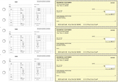 Yellow Safety Multi-Purpose Hourly Voucher Business Checks | BU3-7YEL01-MPH