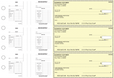 Yellow Safety Multi-Purpose Salary Voucher Business Checks | BU3-7YEL01-MPS