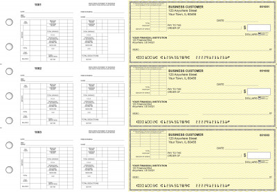 Yellow Safety Multi-Purpose Corner Voucher Business Checks | BU3-7YEL01-MPV