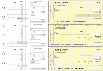 Yellow Safety Payroll Invoice Business Checks | BU3-7YEL01-PIN