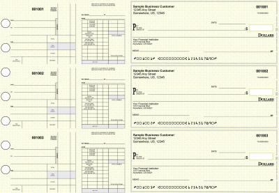 Yellow Knit Disbursement Payroll Business Checks | BU3-7YEL02-FSP