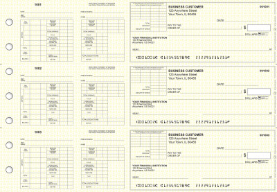 Yellow Knit Multi-Purpose Corner Voucher Business Checks | BU3-7YEL02-MPV