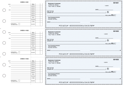 Blue Safety Accounts Payable Business Checks | BU3-BLU01-DED