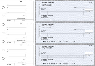 Blue Safety Itemized Counter Signature Business Checks | BU3-BLU01-ICS