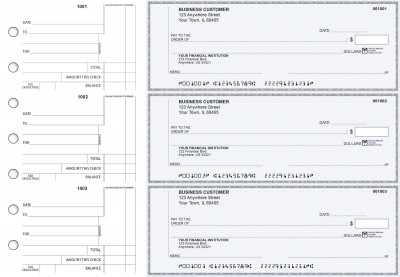 Blue Safety Standard Counter Signature Business Checks | BU3-BLU01-SCS