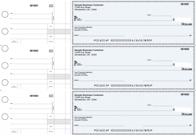 Blue Safety Standard Disbursement Business Checks | BU3-BLU01-SDS