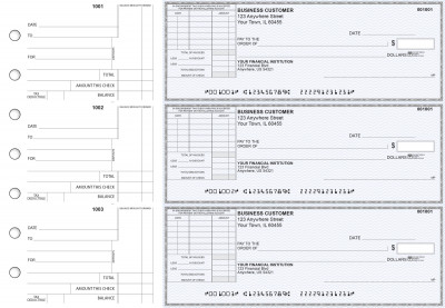 Blue Safety Standard Itemized Invoice Business Checks | BU3-BLU01-SII