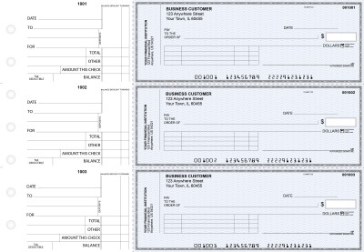 Blue Safety Standard Invoice Business Checks | BU3-BLU01-SNV