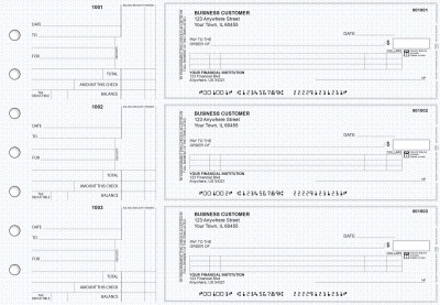 Blue Knit Standard Itemized Counter Signature Business Checks | BU3-BLU02-ICS