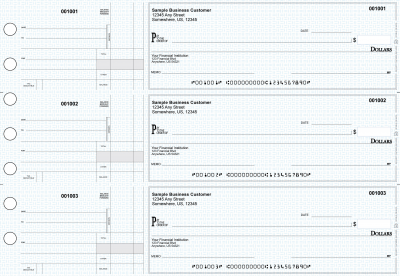 Blue Knit Standard Disbursement Business Checks | BU3-BLU02-SDS