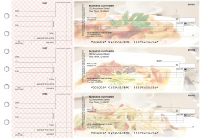 Italian Cuisine Itemized Counter Signature Business Checks | BU3-CDS05-ICS