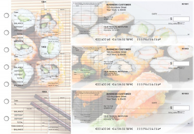 Japanese Cuisine General Itemized Invoice Business Checks | BU3-CDS06-GII