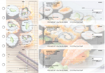 Japanese Cuisine Itemized Counter Signature Business Checks | BU3-CDS06-ICS