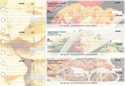 Mexican Cuisine Standard Disbursement Designer Business Checks | BU3-CDS07-SDS