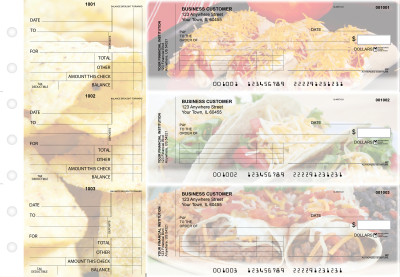 Mexican Cuisine Standard Invoice Business Checks | BU3-CDS07-SNV