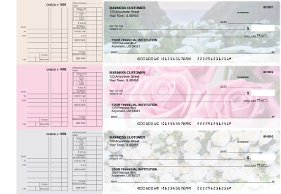 Florist Multi Purpose Designer Business Checks  | BU3-CDS11-DEP