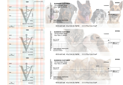 Veterinarian Itemized Counter Signature Business Checks | BU3-CDS14-ICS