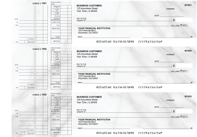 Marble Multi Purpose Designer Business Checks  | BU3-CDS20-DEP