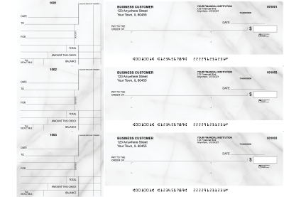 Marble Standard Mailer Business Checks | BU3-CDS20-SML
