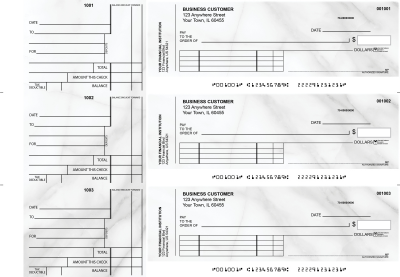 Marble Standard Invoice Business Checks | BU3-CDS20-SNV