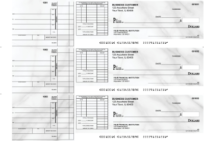 Marble Itemized Invoice Business Checks | BU3-CDS20-TNV