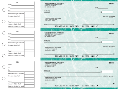 Teal Marble General Business Checks | BU3-EMA01-GEN