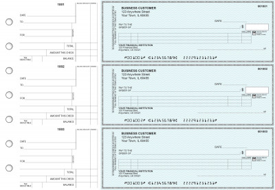 Teal Safety Itemized Counter Signature Business Checks | BU3-ESF01-ICS