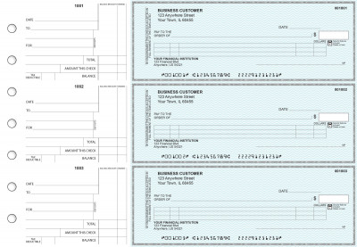 Teal Safety Itemized Counter Signature Business Checks | BU3-ESF01-ICS