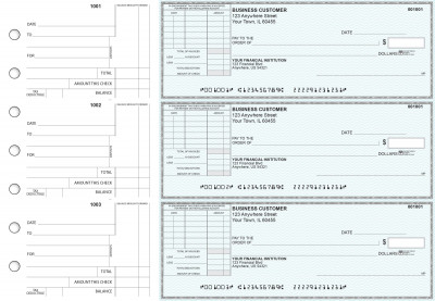 Teal Safety Standard Itemized Invoice Business Checks | BU3-ESF01-SII