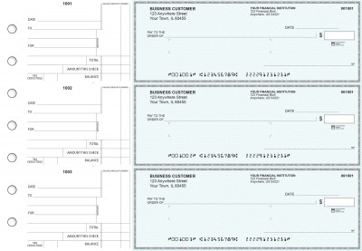 Teal Safety Standard Mailer Business Checks | BU3-ESF01-SML