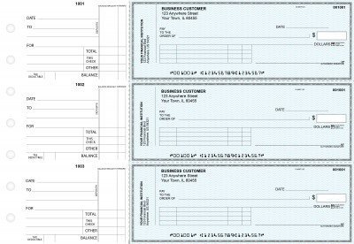 Teal Safety Standard Invoice Business Checks | BU3-ESF01-SNV