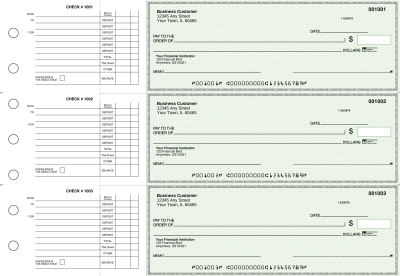 Green Safety Accounts Payable Business Checks | BU3-GRN01-DED