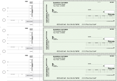 Green Safety Invoice Business Checks | BU3-GRN01-INV