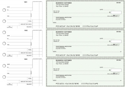 Green Safety Standard Counter Signature Business Checks | BU3-GRN01-SCS