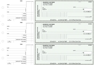 Green Safety Standard Invoice Business Checks | BU3-GRN01-SNV