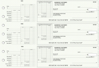 Green Knit General Itemized Invoice Business Checks | BU3-GRN02-GII