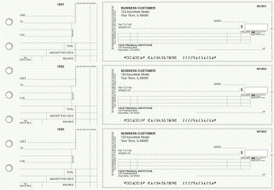 Green Knit Standard Itemized Counter Signature Business Checks | BU3-GRN02-ICS