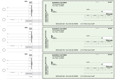 Green Knit Invoice Business Checks | BU3-GRN02-INV