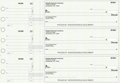 Green Knit Standard Disbursement Business Checks | BU3-GRN02-SDS