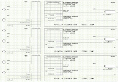 Green Knit Standard Itemized Invoice Business Checks | BU3-GRN02-SII