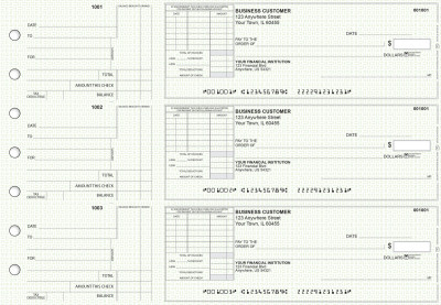 Green Knit Standard Itemized Invoice Business Checks | BU3-GRN02-SII