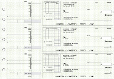 Green Knit Itemized Invoice Business Checks | BU3-GRN02-TNV