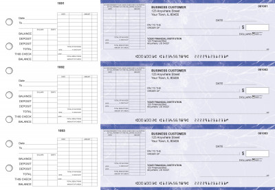 Blue Marble General Itemized Invoice Business Checks | BU3-LMA01-GII