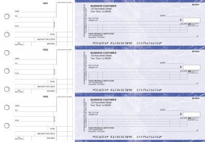 Blue Marble Itemized Counter Signature Business Checks | BU3-LMA01-ICS