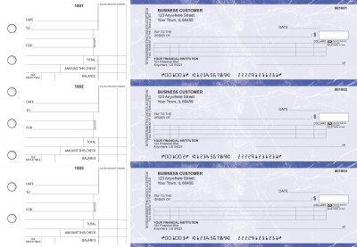 Blue Marble Itemized Counter Signature Business Checks | BU3-LMA01-ICS